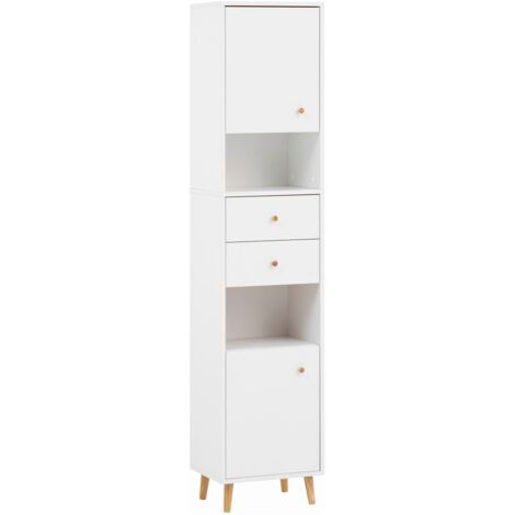 Badezimmer Hochschrank BELFORT-80 in weiß matt