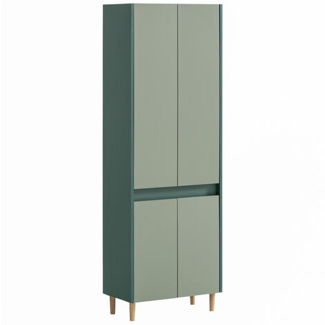 Badezimmer Hochschrank modern in grün LOANO-80