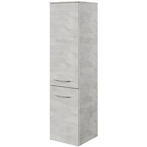 Badezimmer Midischrank in Oxid Hellgrau VILLATORO-66, B/H/T ca. 30/121/33 cm