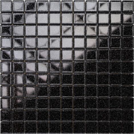 Badezimmer-Mosaik für Innenküche aus Glas - 30 x 30cm- Black Galaxy
