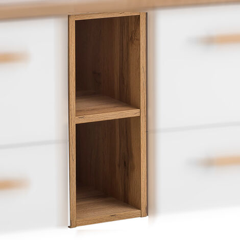 Badezimmer Regalschrank DABO-04 in Landhaus-Eiche, B/H/T: 20,8/49,25/33 cm