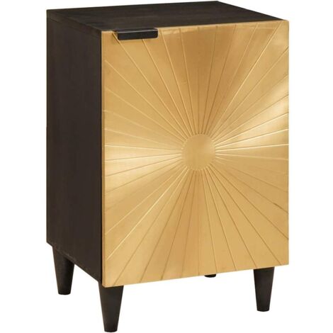 Badezimmer Schrank mit Regal Schwarz und Gold 38 x 33 x 58 cm vidaXL