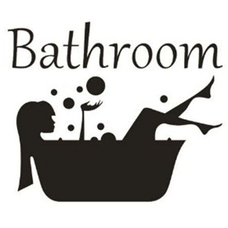 Badezimmer-Türaufkleber für Frauen – Wanddekoration – Toiletten-Wandaufkleber – lustiges süßes Zubehör – dekoratives Poster für Mädchenzimmer