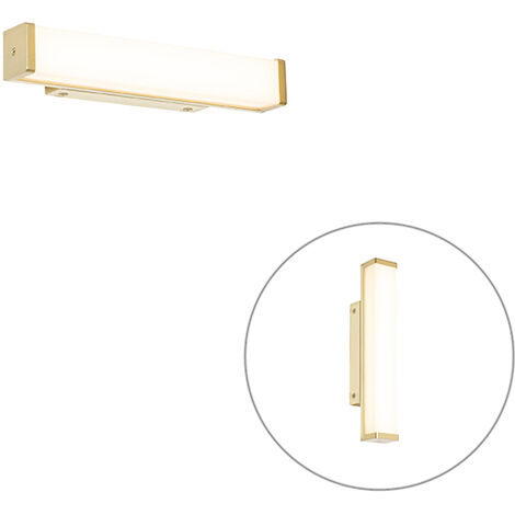 Badezimmer Wandleuchte Messing 32 cm inkl. LED IP44 - Cascada