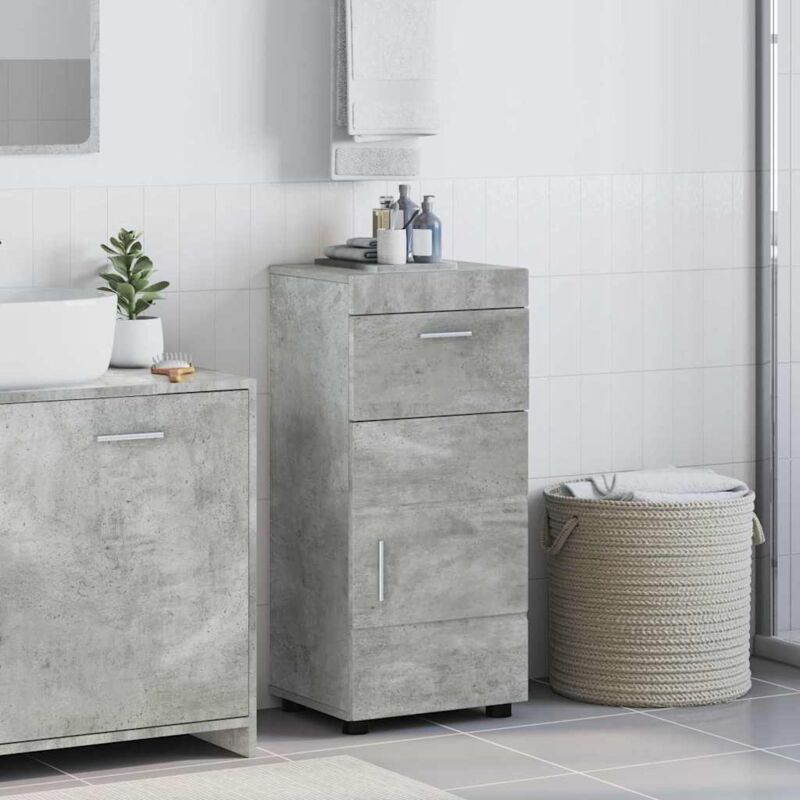Badezimmerschrank-set Tulum Beton Grau 37 X 31, 5 X 82 Cm Vidaxl