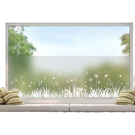 Badezimmer WC Fenster blickdicht transparent Glasfolie Breite 45cm Länge 200cm