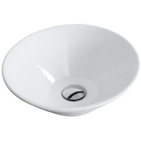 Badezimmer WC Waschbecken Keramik Weiß von Fackelmann IX(42cm)"-"82400