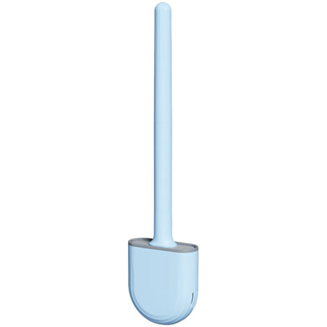 [Badezimmeraccessoire] Wandmontierte WC-Bürste, Eisbergblau, abnehmbarer Bürstenkopf – ultraweiche, verwicklungsfreie Borsten, PP+TPR-Material