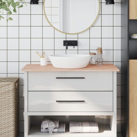 Badezimmerarbeitsplatte 100x60x1,5 cm aus massivem Buchenholz