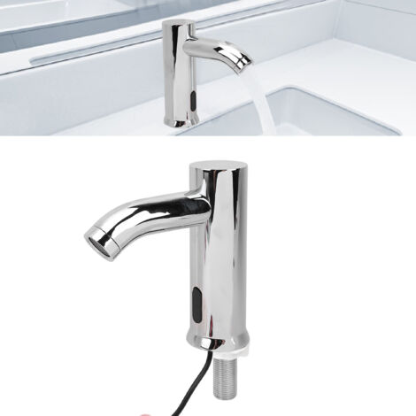 Badezimmerarmatur mit Infrarotsensor G1/2 10-15 cm, Betrieb mit 4 AA-Batterien, berührungslos, für den gewerblichen Bereich