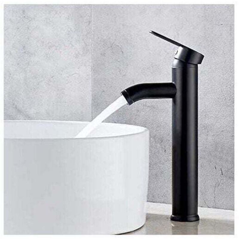Image of Rubinetto per bagno Rubinetto per lavabo nero Rubinetto di alta qualità Rubinetto per bagno resistente all'usura Adatto per diametri interni 32 mm-42