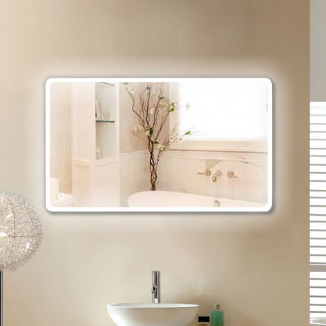 Badezimmerbeleuchtung Spiegel, Spiegel Touch-Schalter, Umweltschutz und Energieeinsparung 120x70cm
