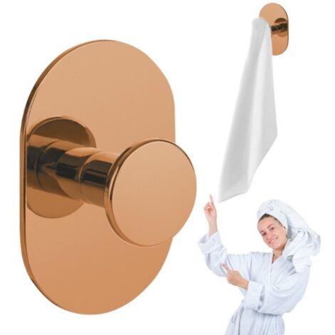 Badezimmerhaken Handtuchhalter einzeln Wandmontage Stahl Roségold