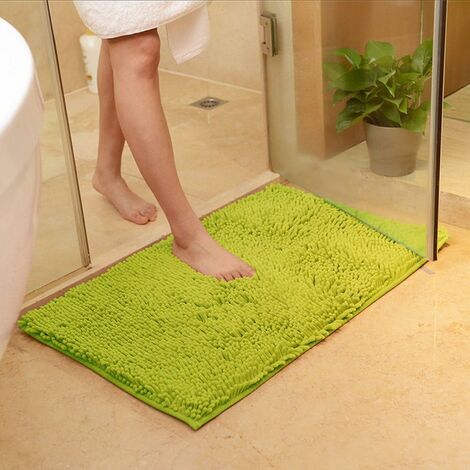 Badezimmermatte, super saugfähige rutschfeste Raupe bequeme Badezimmermatte (40.60cm, grün)