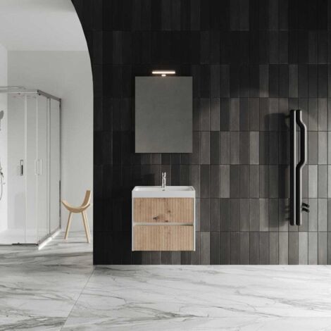 Badezimmermöbel 60 Cm, Hängend, Eiche Gold, Cannettato  Cortina