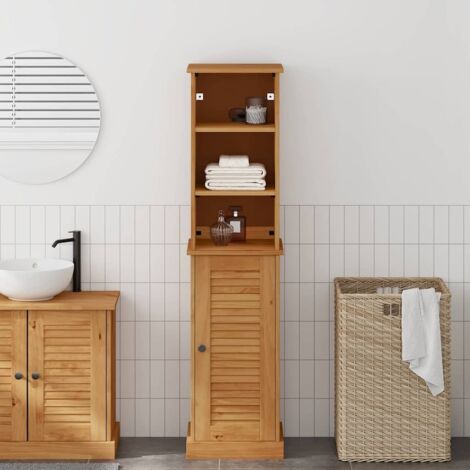 Badezimmermöbel-Set mit Regal VIGO 2 pcs Braun und Honigbraun vidaXL