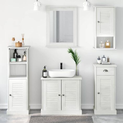 Badezimmermöbel-Set mit Regal VIGO 5 pcs Braun 37 x 34 x 110 cm vidaXL