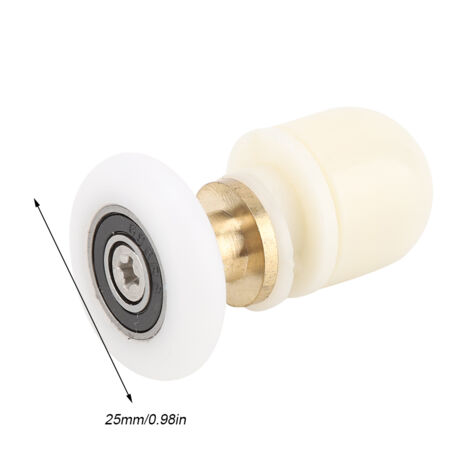 [Badezimmerprodukt] Luxuriöses 8-teiliges Komplettset aus ABS und Kupfer für Schiebetürrollen aus Glas mit langlebiger Montage, 25 mm Durchmesser.
