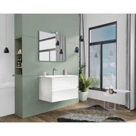Badezimmerschrank Cm. 80 Neues Spritzweiß