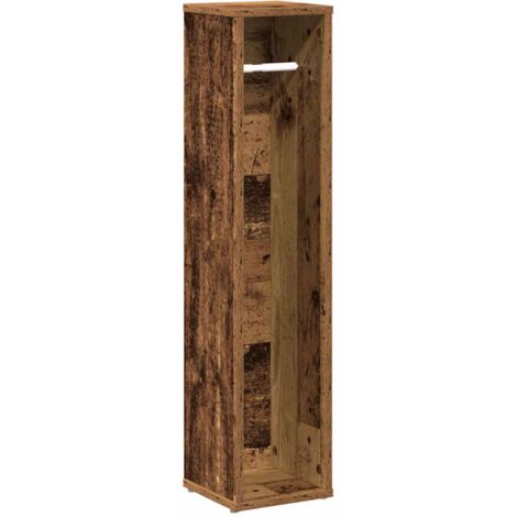 Badezimmerschrank mit Rollenhalter Altholz 20,5x20x90 cm vidaXL