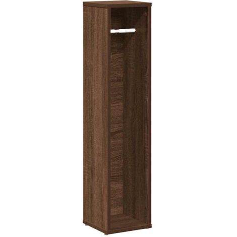 Badezimmerschrank mit Rollenhalter Braune Eiche 20,5x20x90 cm vidaXL