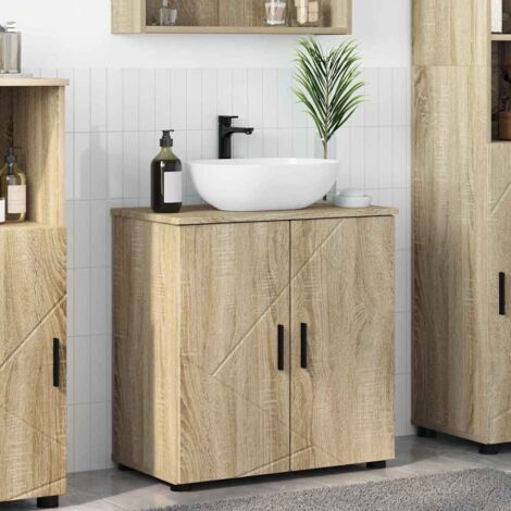 Badezimmerschrank mit Speicher Sonoma-Eiche 61 x 35 x 64 cm vidaXL