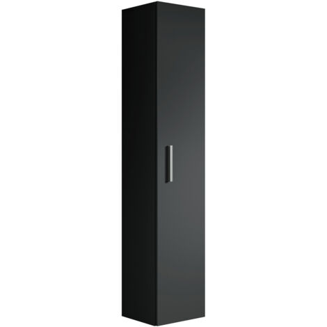 Badezimmerschrank Pluto 30 x 30 x 150cm - Schwarz - hoher Hänges