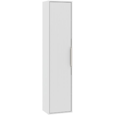 Badezimmerschrank Rimini 38 x 33 x 170 cm - Matt weiß - hoher Hä
