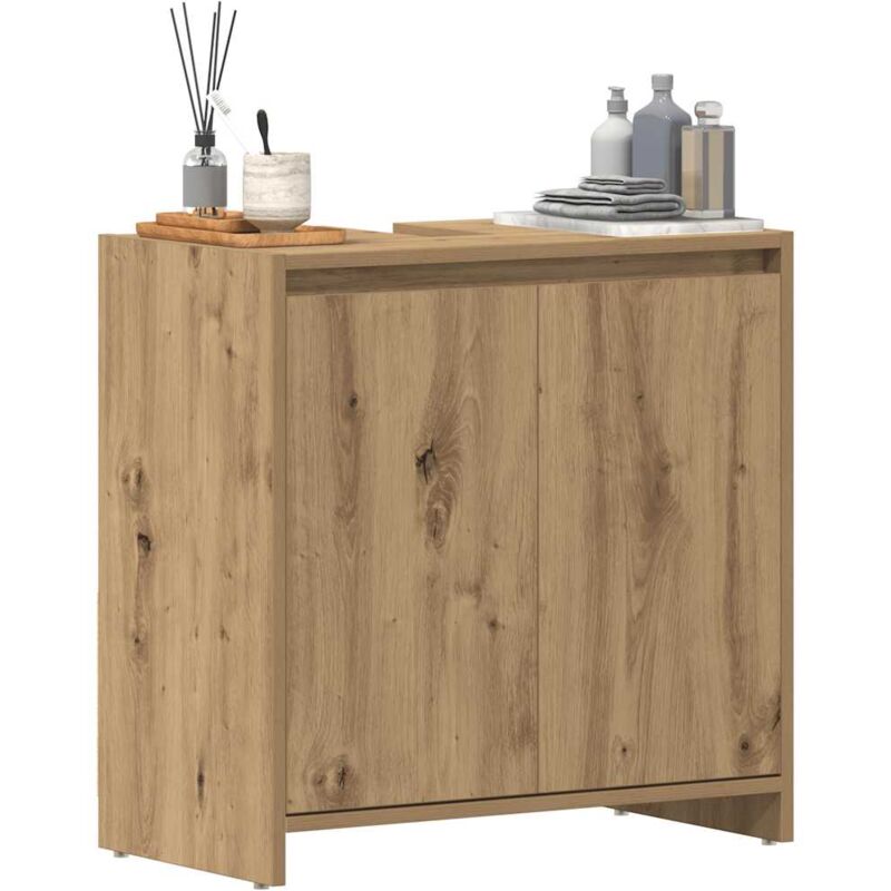 Waschbeckenunterschrank Artisan-eiche 60x33x60 Cm Vidaxl