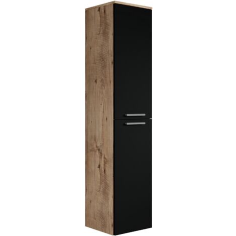 Badezimmerschrank Venus 30 x 30 x 160cm - Eiche Kastanie mit mat