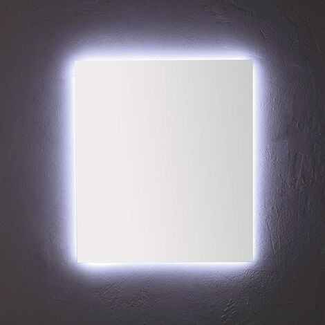 Badezimmerspiegel 80X70 Cm Mit Led-Hintergrundbeleuchtung