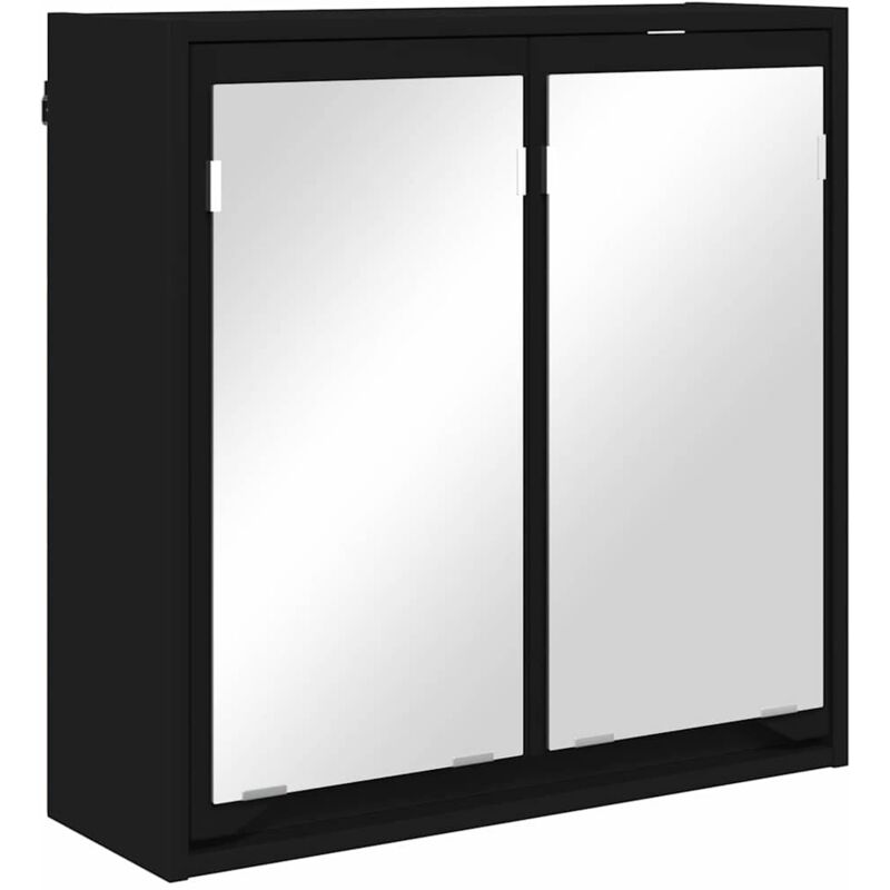 Badezimmerspiegelschrank Schwarz 60 X 20 X 60 Cm Holzwerkstoff Vidaxl