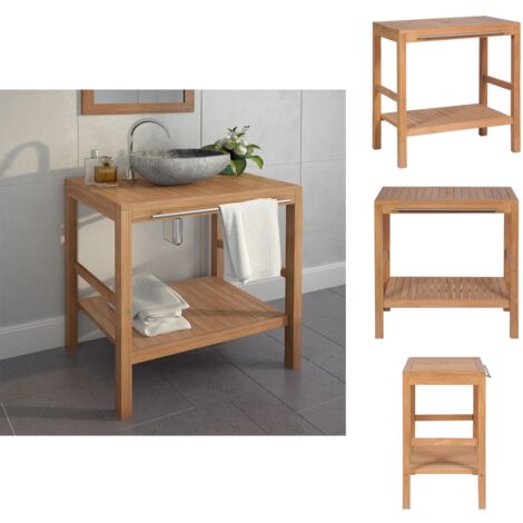 Badezimmerwaschtische - Living Waschtischunterschrank Massivholz Teak 74x45x75 cm
