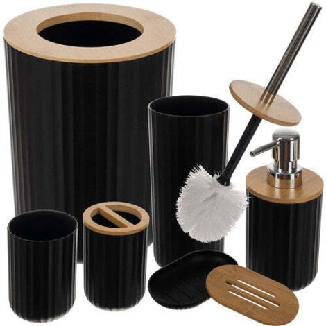 Badezimmerzubehor set - schwarz ruhhy24636 8627