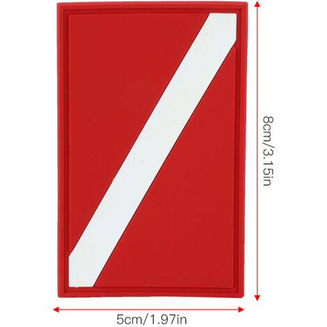 Badge de Plongée PVC pour Sac à Dos - Accessoire de Remplacement Drapeau Plongeur