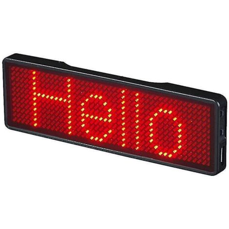 Badge nominatif LED Bluetooth rechargeable, affichage lumineux LED, type 2