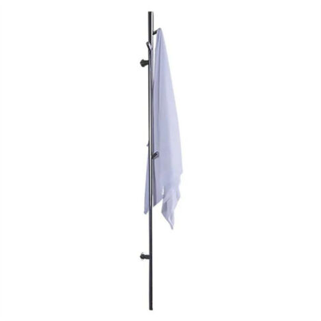 Badheizkörper Elektrisch Handtuchheizkörper Elektrisch 1525×65mm Heizkörper Heizung 304 Edelstahl Handtuchwärmer Wandmontage Handtuchtrockner mit 3 Haken, Plug In, Chrom