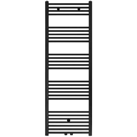 Badheizkörper - Mittelanschluss Schwarz Matt Gebürstet - 1600 x 500 (HxB)-721W