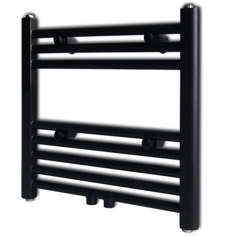 Handtuchheizkörper Warmwasser Gerade Schwarz 480x480 Mm Vidaxl