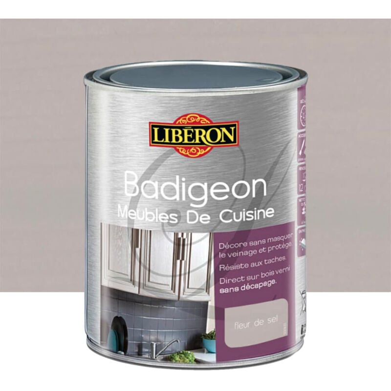 Liberon - Badigeon (Boisine) Meubles de cuisine Fleur de sel 1 l