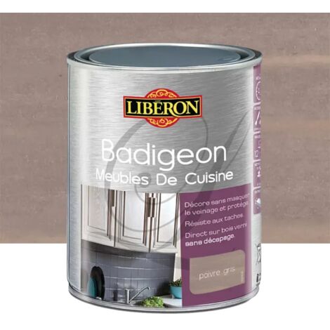 Badigeon (Boisine) Meubles de cuisine LIBERON Poivre gris 1 L