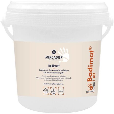 Badigeon Chaux Naturelle Les 3 Matons - Badimat - Non Teinté - 5 kg