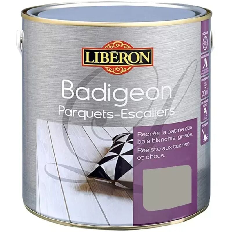 Liberon - Badigeon Parquets-Escaliers libéron Gris scandinave 2 l