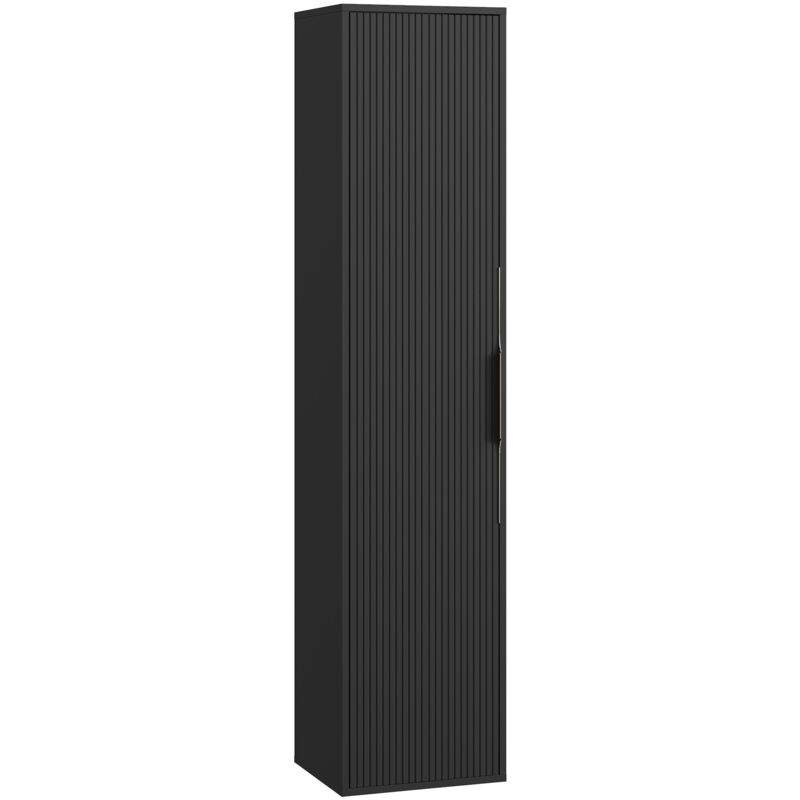 Badplaats Badezimmerschrank Rimini 38 X 33 X 170 Cm – Matt Schwarz – Hohe