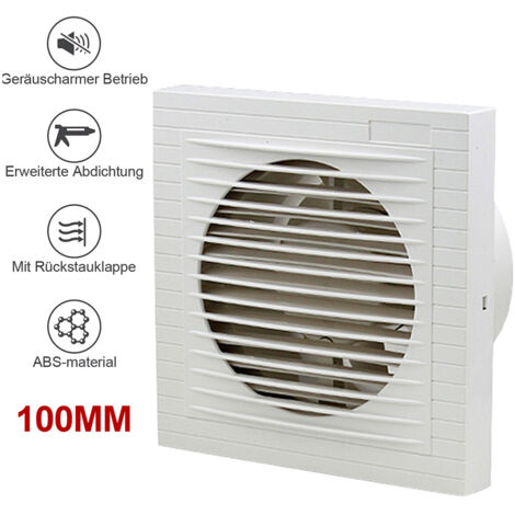 Badlüfter Ventilator Wandlüfter Mit Rückflussleitblech 100mm Deckenlüfter Bad
