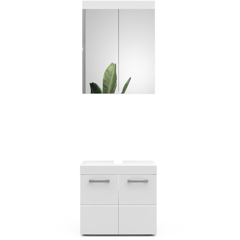 Vicco - Badmöbel-set Luna, Weiß, 2 Teile
