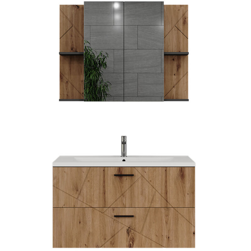 Badmöbel-set Irma, Anthrazit/artisan, 3 Teile, Vicco