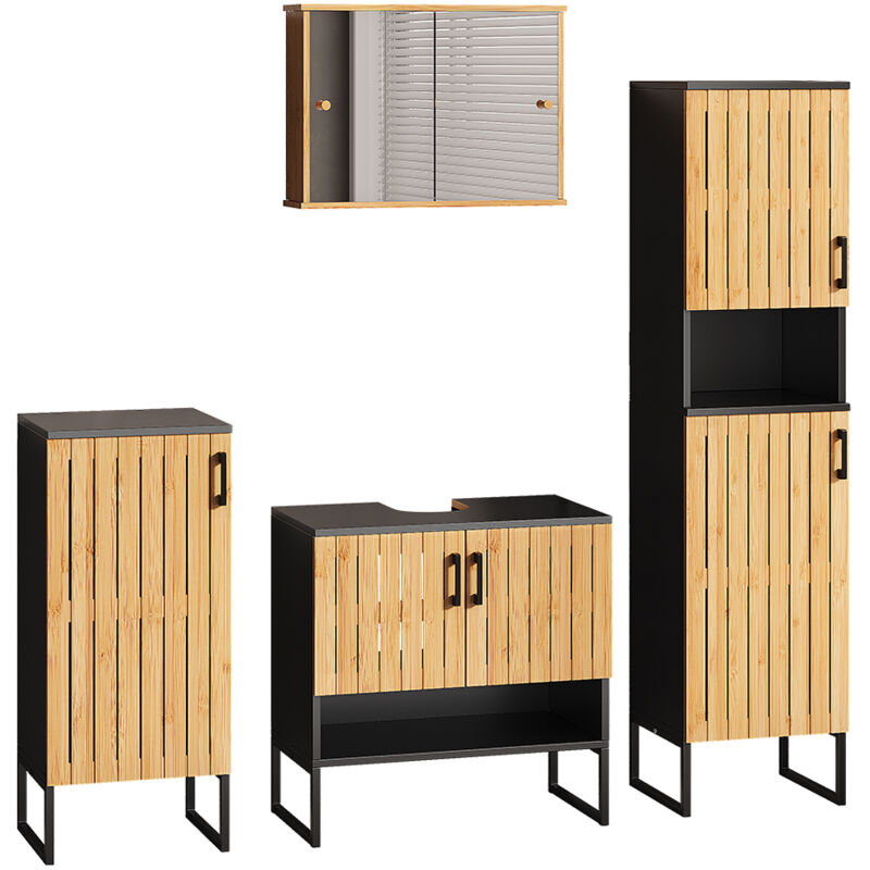 Badmöbel-set Vayra, Bambus, 4 Teile, Vicco