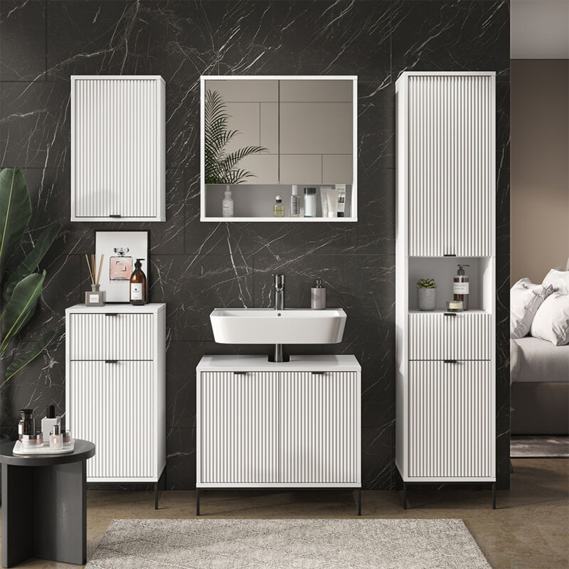 Vicco - Badmöbel-set Eliza, Weiß, 5 Teile