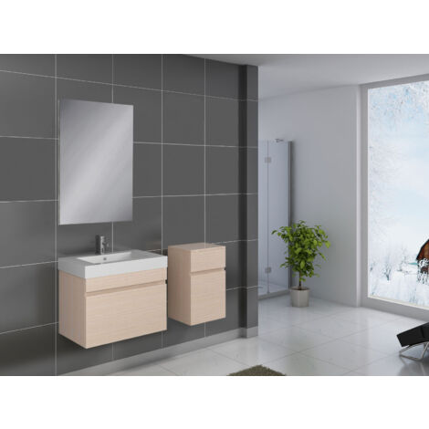 Badmöbel 3tlg Set Softclose Sonomaeiche Parma 70 cm